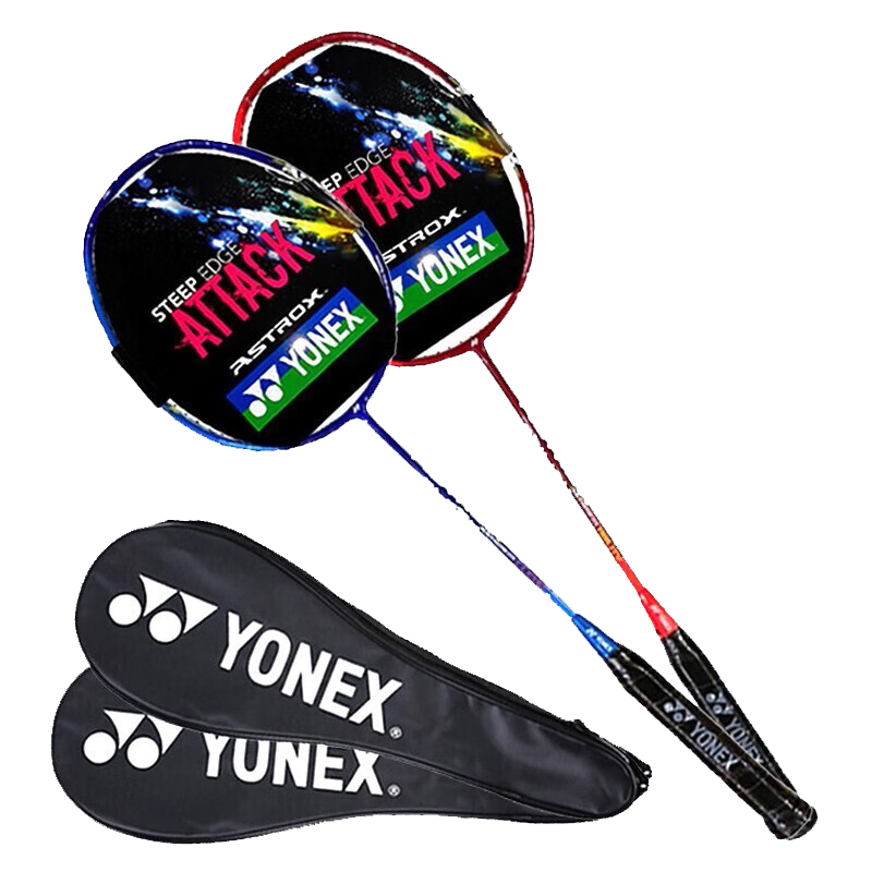 YONEX 尤尼克斯 羽毛球拍对拍yy全碳素双拍天斧AX01 含手胶 已穿线24磅4U
