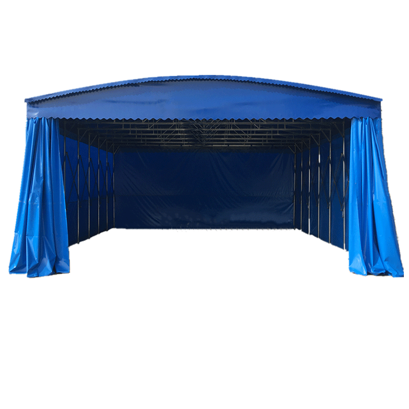 德梵帝大型活动仓库棚夜市伸缩式折叠帐篷移动推拉遮阳棚户外收 长4宽