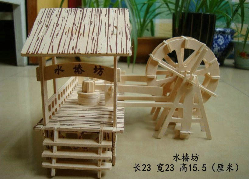 古风成人拼图立体小木屋模型木质创意手工小屋diy大别墅组装房子木头