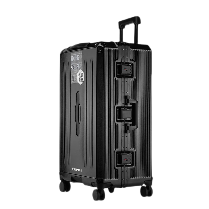 百事（PEPSI）行李箱男超大容量铝框拉杆箱女28英寸加厚旅行箱可抑密码皮箱