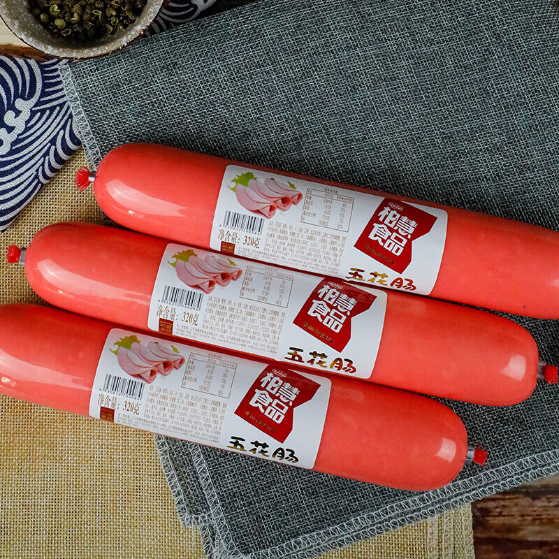 虎钢馋 五花肠320g 东北风味熟食香肠火腿真空即食 柏慧五花肠320g