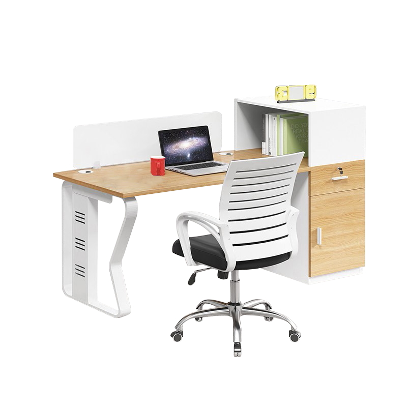 锡田 办公桌 办公桌椅 职员办公桌办公家具现代简约员工位屏风隔断卡位钢架带柜电脑桌 面对面双人位(含椅)