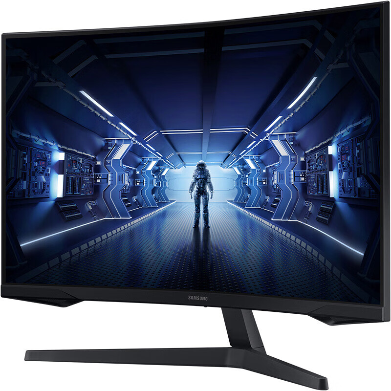 三星（SAMSUNG）玄龙骑士27英寸 2K 1000R超曲面 三面微边 144Hz 1ms HDR Free-sync 电竞显示器(C27G55TQWC)