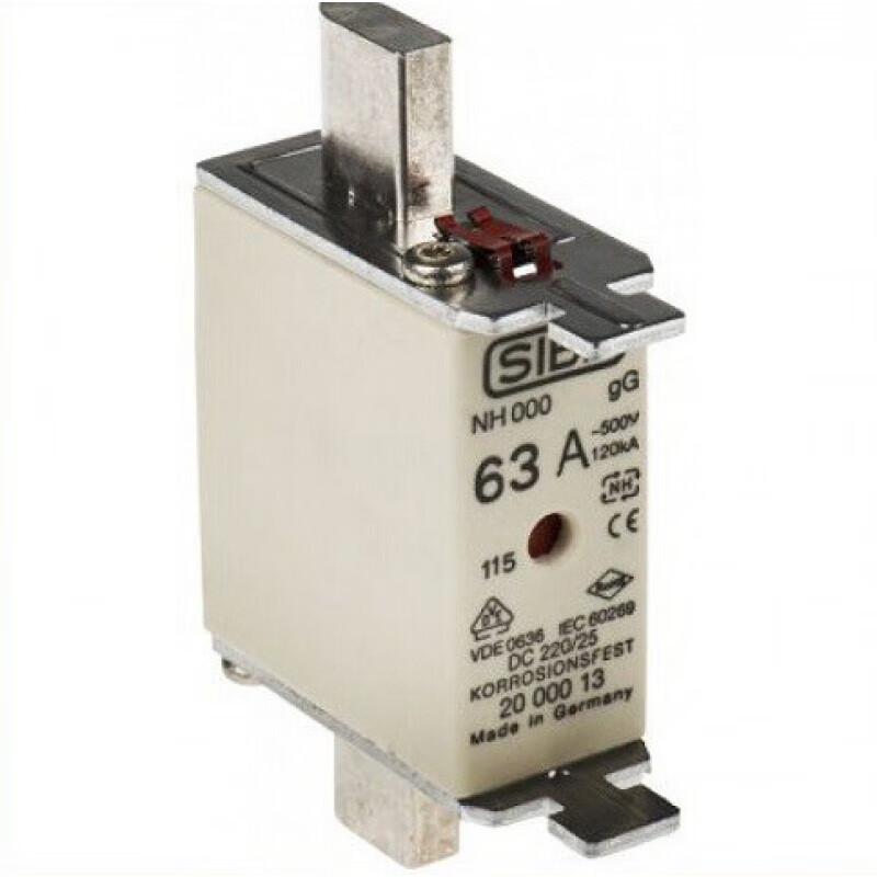 siba 熔断器 nh 000 nh000 63a 10a16a 500v gg/gl 120ka