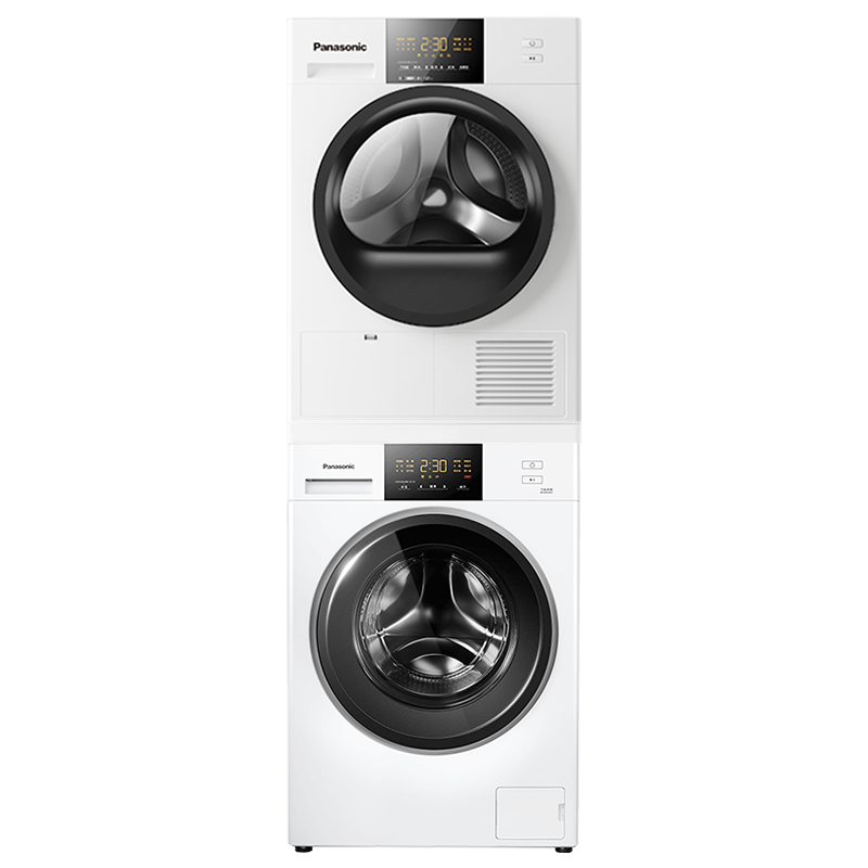 松下（Panasonic）白月光Plus洗烘套装 10kg全自动洗衣机烘干机家用 热泵干衣机 免熨烫 31JED+EH31JW 以旧换新 8999元