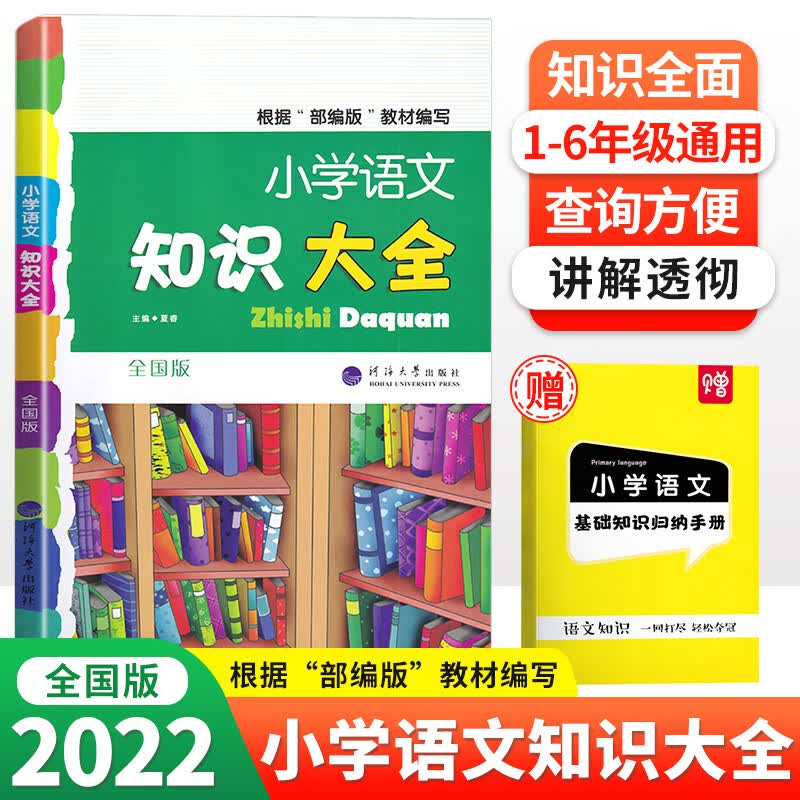 小学123456年级语文知识涂书大全清单学力检测(非第五)第六次修订新版语文基础知识手册一本通部编版必背内含