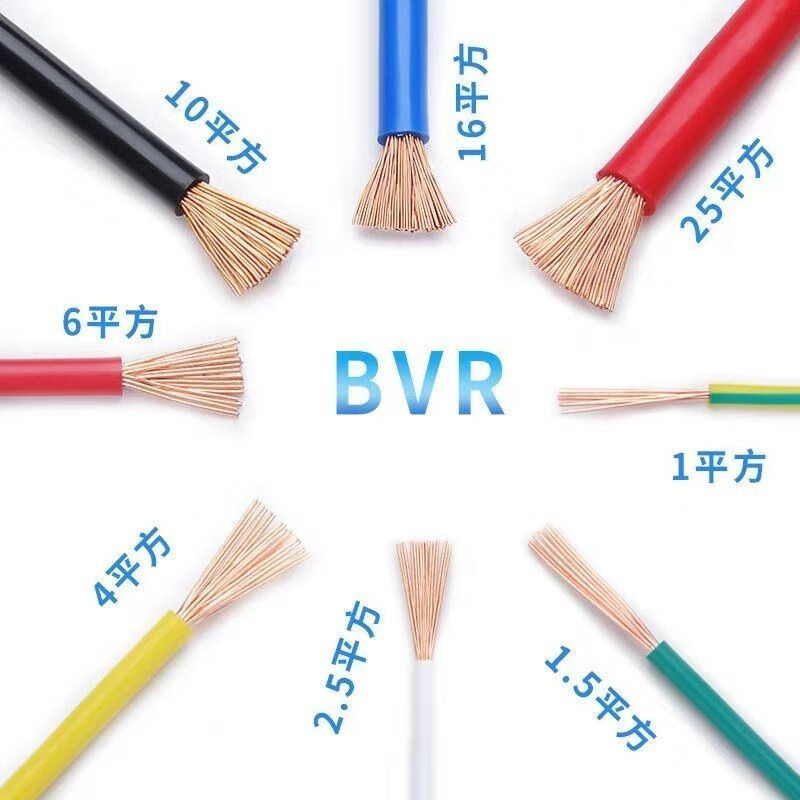 5 4 6 10平方家用装修铜线 铝线单芯单股 铜铝芯电缆线 国标bvr1.