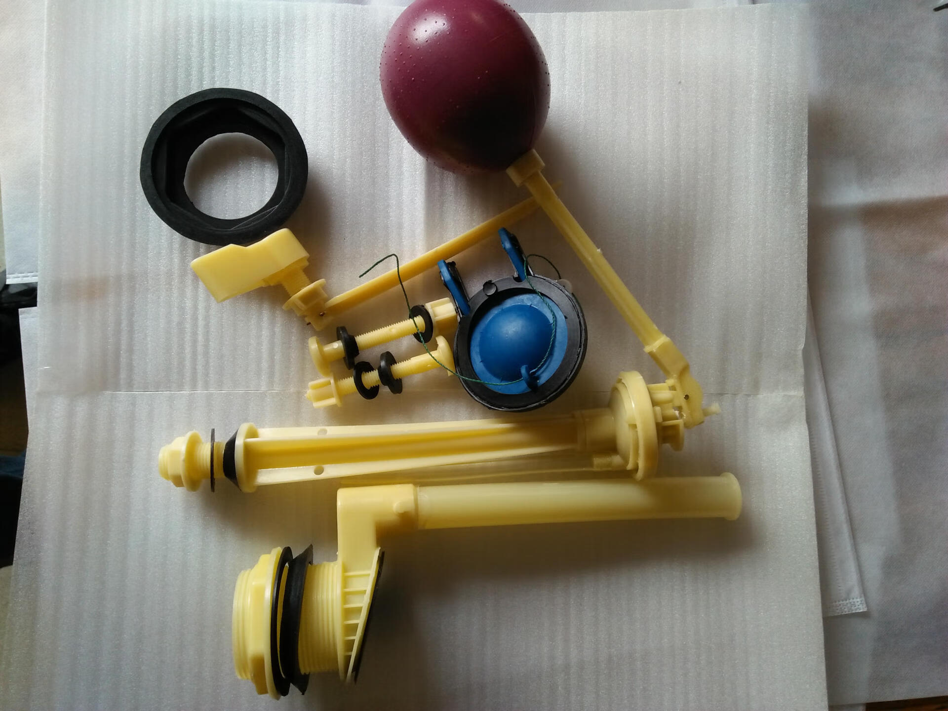 梯橙老式303分体马桶水箱配件浮球进水阀洁具套配件 7301套