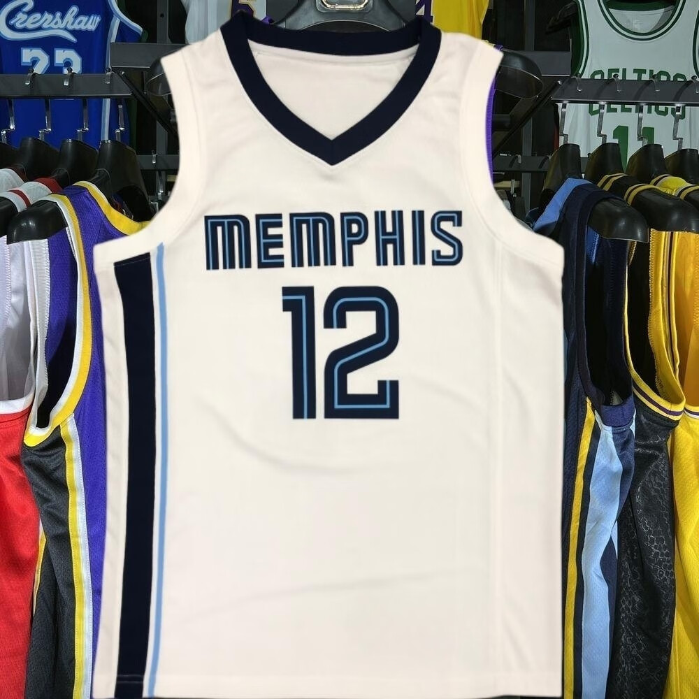 肴盛新赛季灰熊队12号莫兰特 23号罗斯球衣复古城市版背心篮球服套装