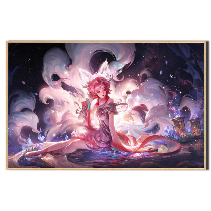 oqb钻石贴画古风九尾狐钻石画九尾狐diy手工贴钻十字绣古风钻石贴画 a