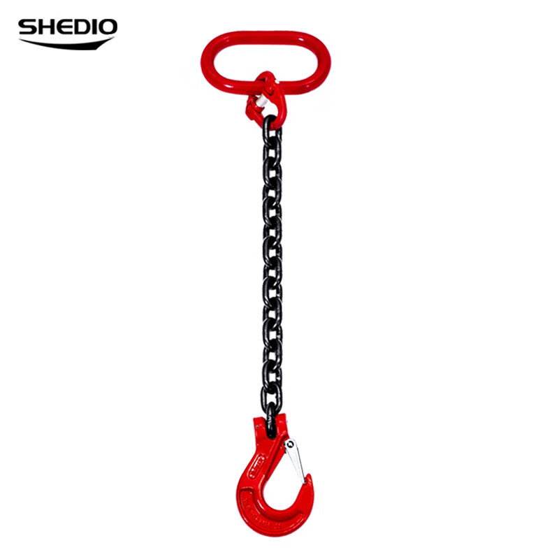 晟雕 定做 g80锰钢起重链条吊索具组合吊钩吊环组合起重吊具 1吨1腿1