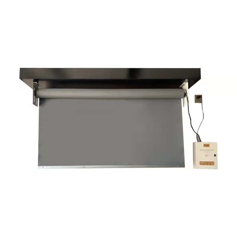 新农电动挡烟垂壁硅胶无机防火布防烟卷帘垂帘定制活动式挡烟垂壁厂家