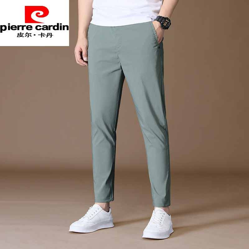 皮尔卡丹官方授权店男装 九分裤男款夏季薄款男士休闲裤修身小脚2022