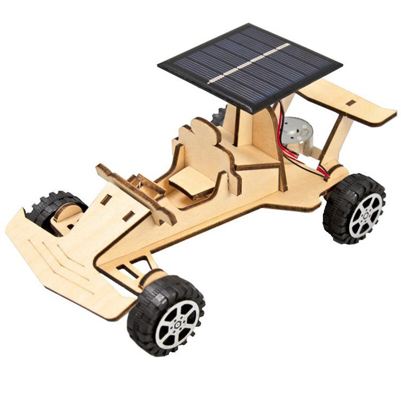 吉米兔（JIMITU）太阳能小车儿童科学实验steam教玩具遥控船小学生手工拼装材料 太阳能赛车（无遥控）
