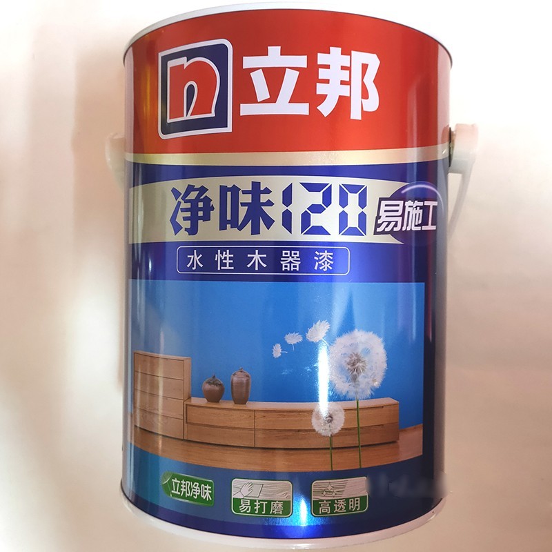 立邦净味120水性木器漆油漆家具漆翻新漆木漆 白色白漆面漆2.
