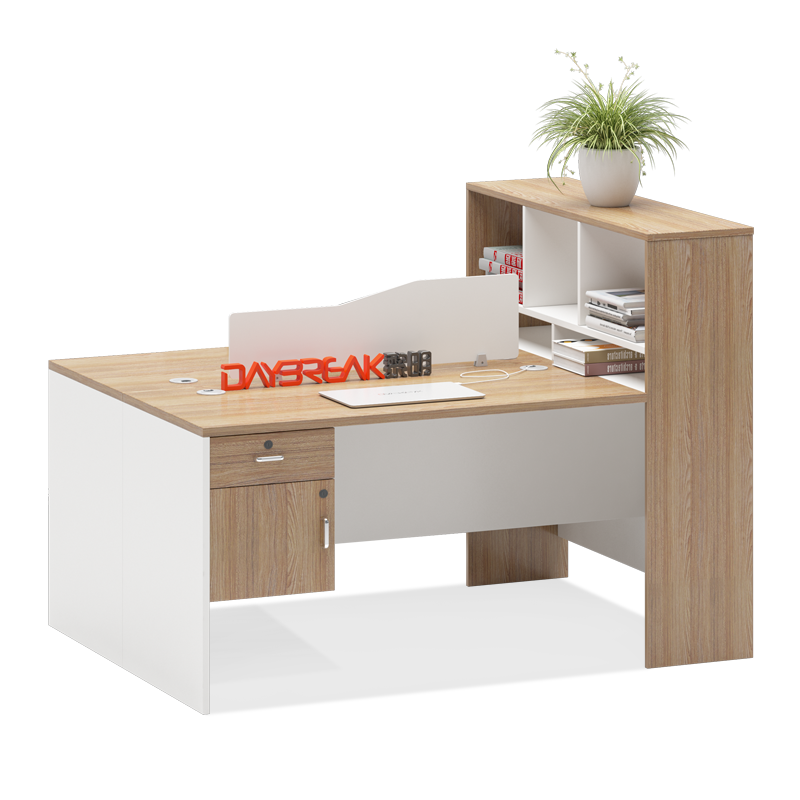 黎明 办公桌现代简约职员桌两人位组合书桌工作位电脑桌