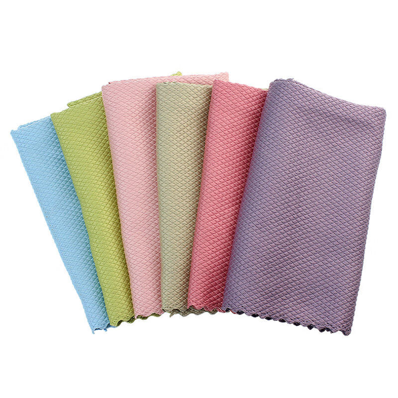 擦玻璃鱼鳞布不留痕清洁布不掉毛无水印抹布洗碗布擦桌厨房百洁布 10