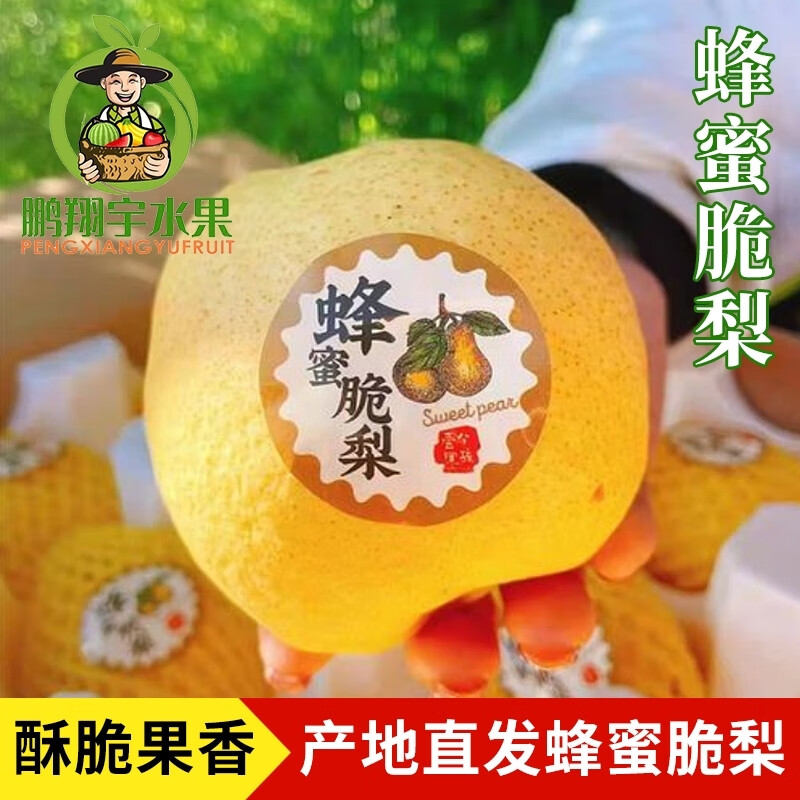 鹏翔宇正宗蜂蜜脆梨脆甜梨子酥脆多汁9斤特级酥梨整箱新鲜当季孕妇