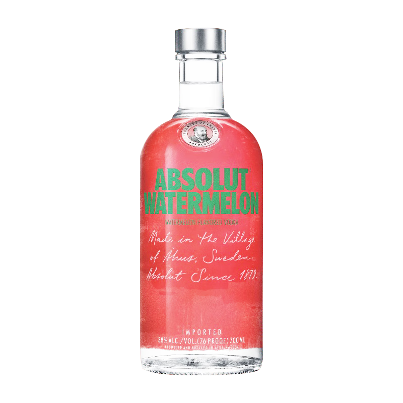 绝对伏特加(absolut vodka)瑞典 伏特加 西瓜味 洋酒 保乐力加 700ml