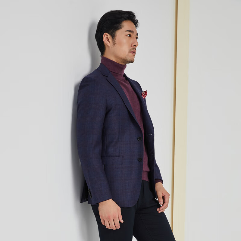MAYOR男装 款进口全羊毛商务经典藏青西服单西 深蓝色 170A （170/92A）