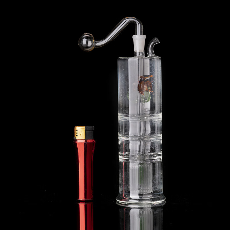 龙浩腾超过滤多层玻璃水烟壶循环性玻璃烟具玻璃烟斗赠1锅1板 软管