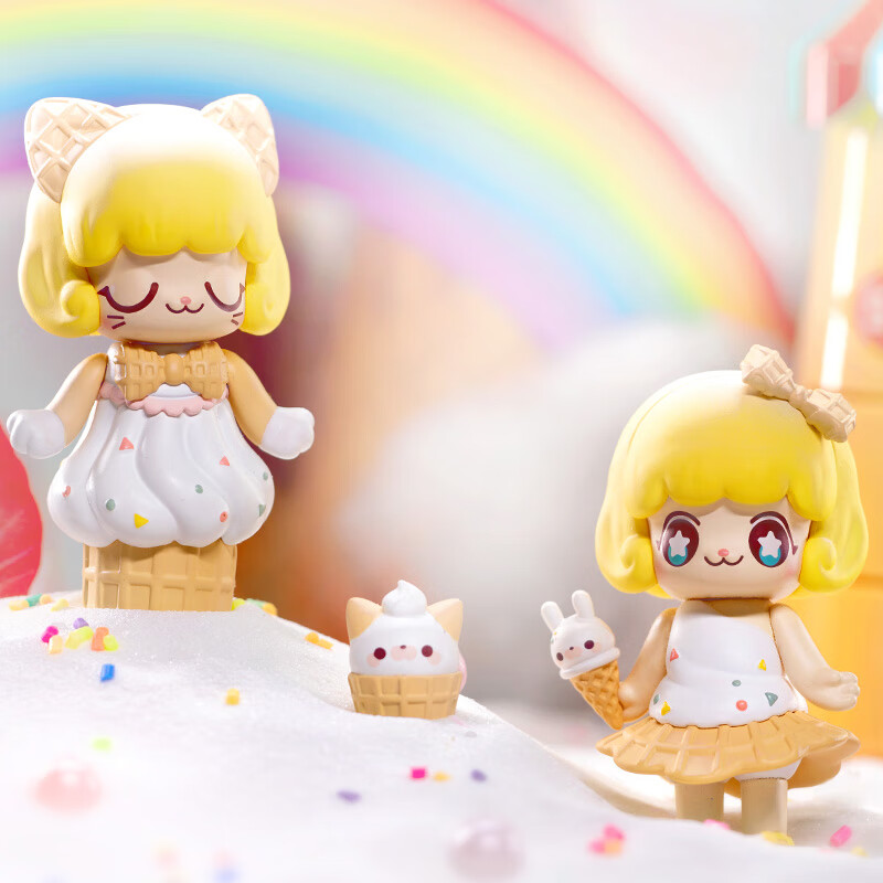 新款 kimmy&miki盲盒甜品派对系列确认款全套少女心可爱猫女潮玩具