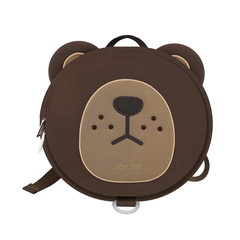zoy zoiizoyzoii幼儿园书包孩男女孩宝宝小书包防走失背包儿童礼物牵引包 【憨憨大棕熊】内含牵引绳