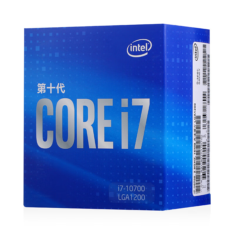 英特尔10代 I7 10700/K 盒装处理器搭微星 B460/Z490 CPU主板套装 全新盒装 全国联保 I5 10600KF 6核12线程