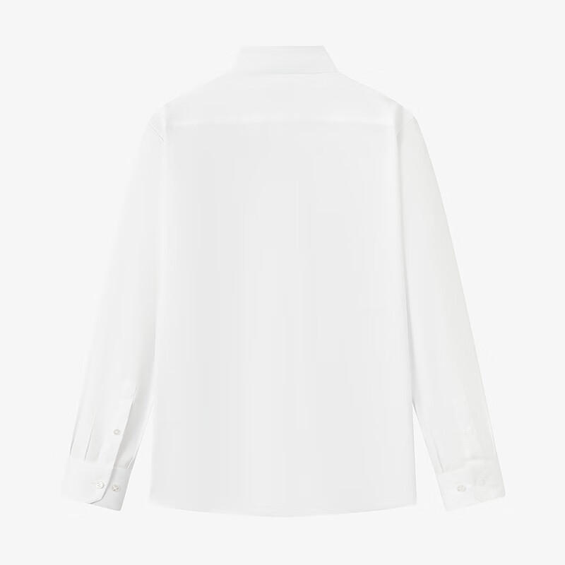 MAYOR男装 秋季ALBINI高支棉弹免熨白色细斜纹长袖男衬衫 漂白 38