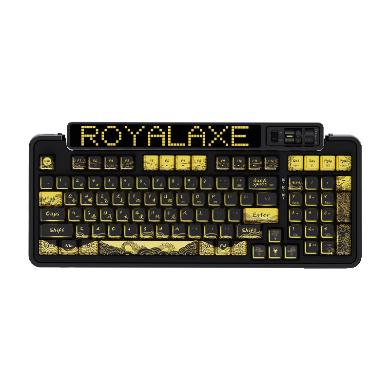 御斧（Royal Axe）XL98騰王RGB機(jī)械鍵盤 98鍵 無線/有線/藍(lán)牙三模游戲鍵盤 客制化電競(jìng)鍵盤 碳纖維定位板 TTC青龍軸
