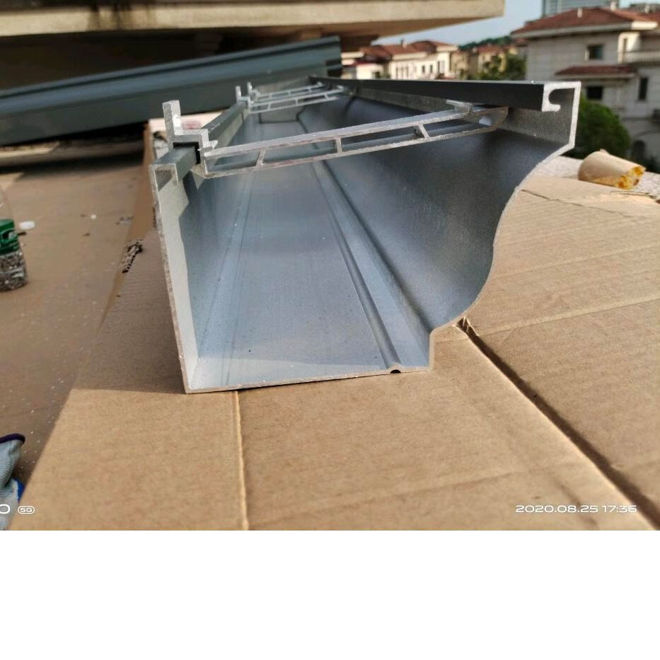 别墅彩铝合金成品天沟雨水槽屋檐檐沟方形落水雨水管阳光房排水槽 铝