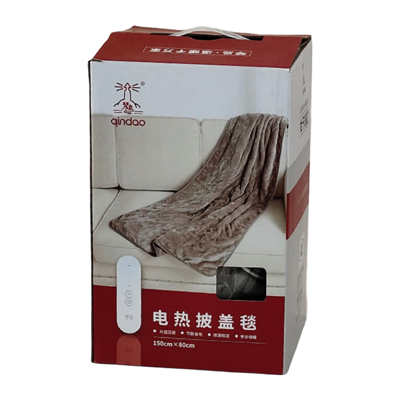 琴島電熱蓋毯披蓋毯沙發(fā)蓋腿披肩家用辦公室單人小型可水洗暖身電褥子 1.5*0.8米【可水洗】