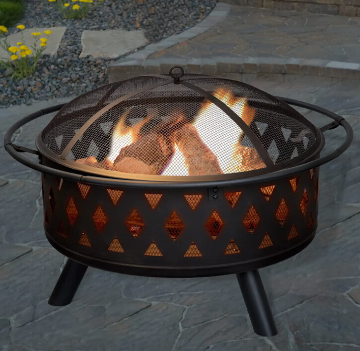 俪斋取暖炉家用别墅火炉庭院花园室内采暖台木碳烧烤炉取暖火盆户外