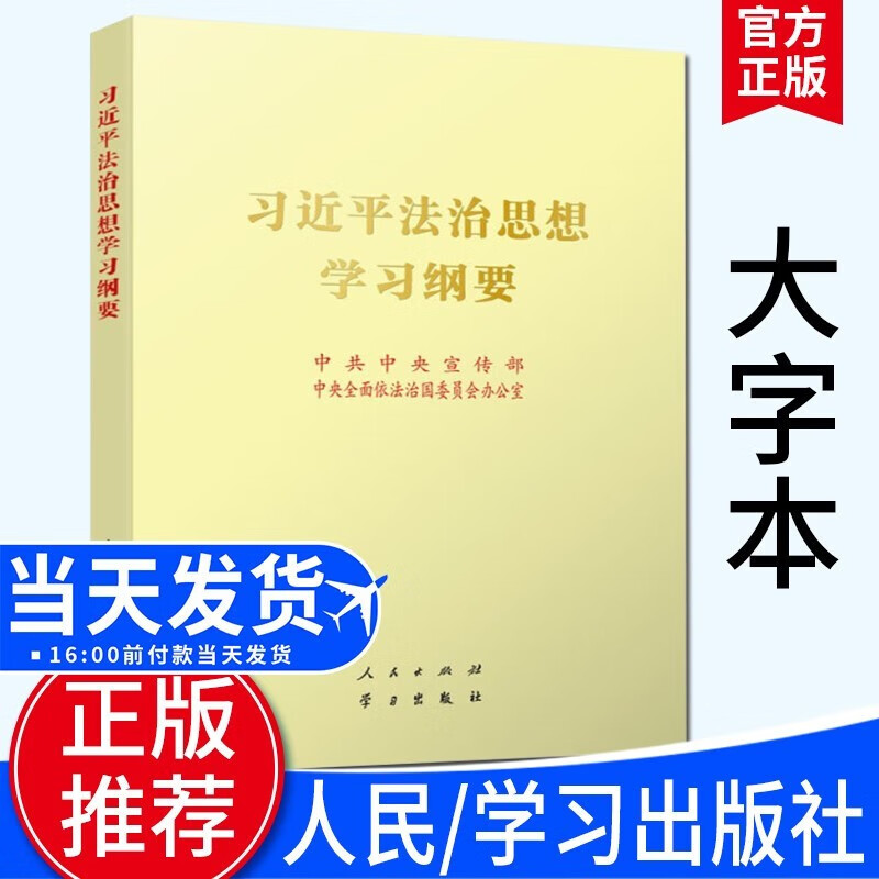 习近平法治思想学习纲要 16开大字本（2021新书） 人民出版社 学习出版社