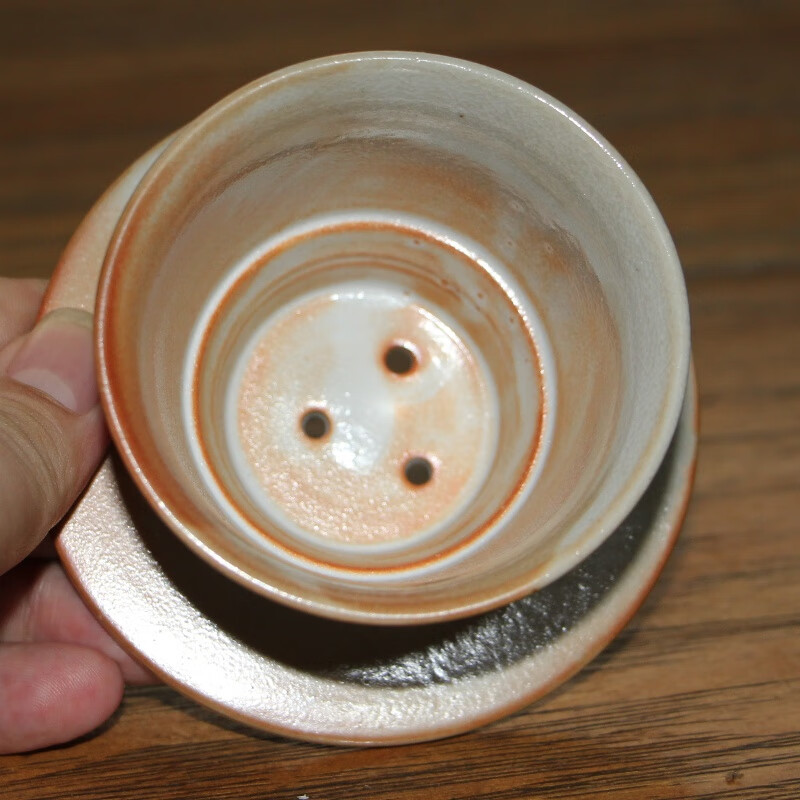 领感（LingGan）LINGGAN领感陶瓷咖啡滤杯志野烧陶瓷过滤器配滤纸使用1人份 浅灰色 1人份滤杯