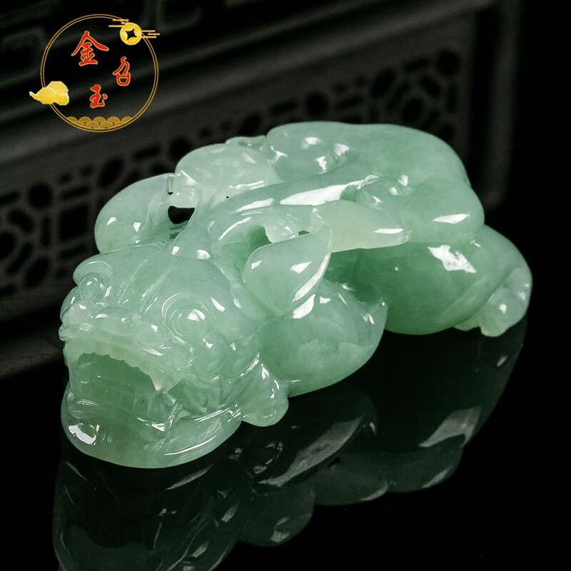 金召玉翡翠a货浅绿招财进宝貔貅如意吊坠男女款挂件 自戴送礼