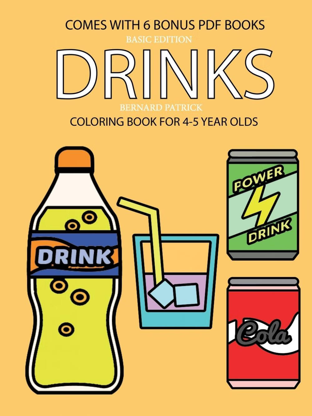 【预售 按需印刷】coloring book for 4-5 year olds (drinks)