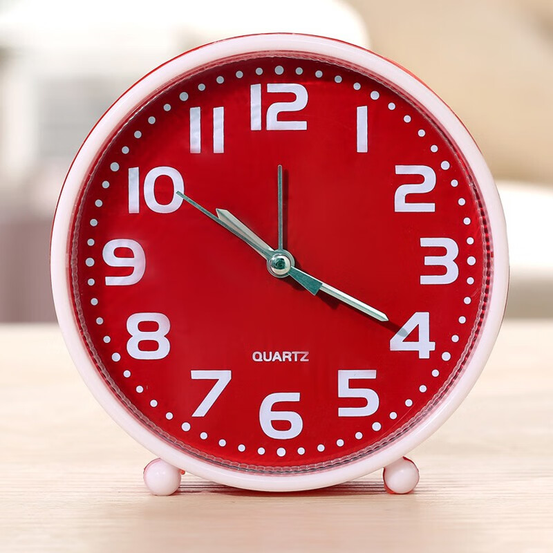 打铃闹钟简约床头钟小闹钟韩版数字表盘学生懒人台钟卧室时钟闹表