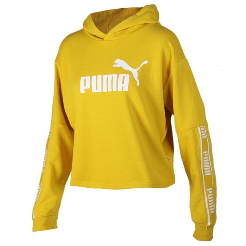 彪马puma新款女装连帽休闲运动服短款卫衣连帽套头衫 581059-20 s