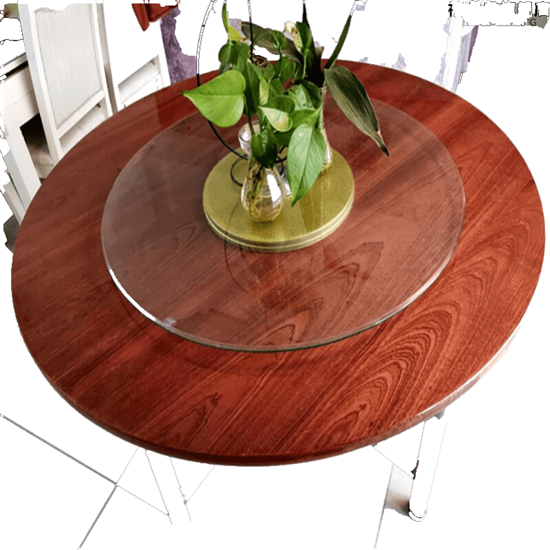 禧龙盛 餐桌圆桌面板圆桌子家用酒店圆形折叠桌架实木饭店大圆桌面10人圆台面 1.6米红琉璃桌面+桌架+1米转盘