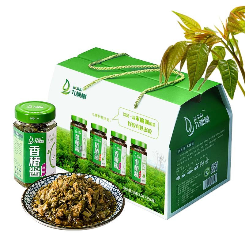 九棵树 九棵树香椿酱河南香椿芽菜礼盒 香椿叶咸菜 拌面下饭酱 特产