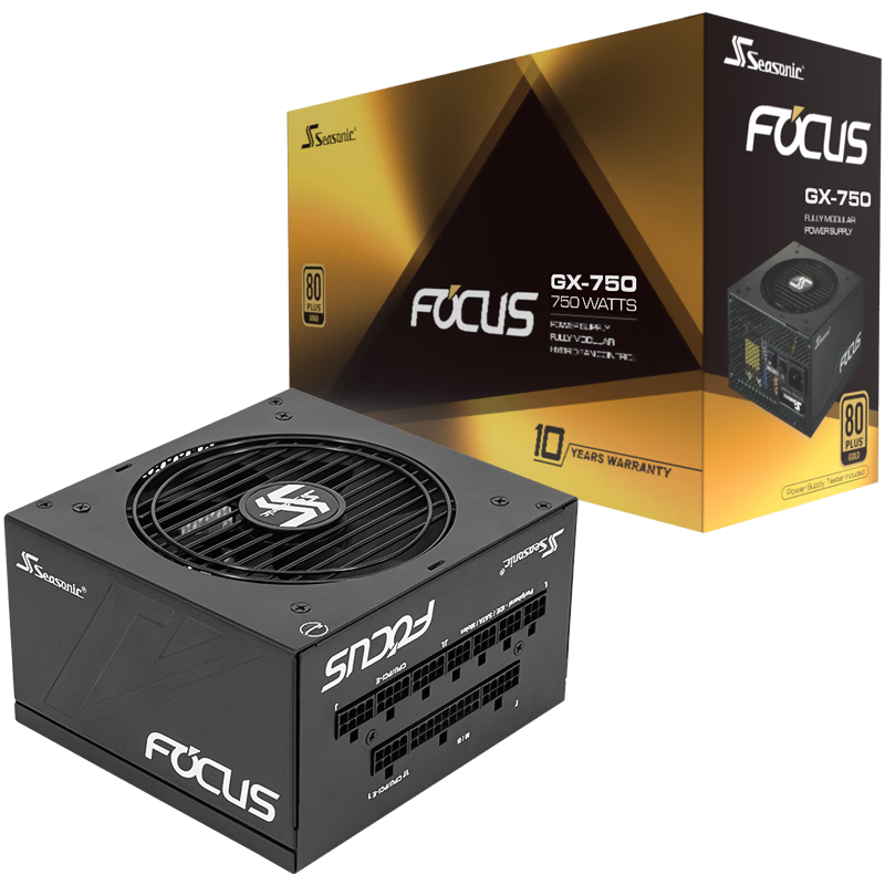 新版ATX3.0 海韵电源 FOCUS GX1000 850 750W全套压纹线 支持4090 FOCUS GX 750