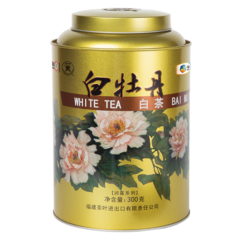 蝴蝶牌中茶茶葉福建白茶白牡丹特級散茶一級茶家庭禮盒裝送禮自飲 特級白牡丹 300g*1罐