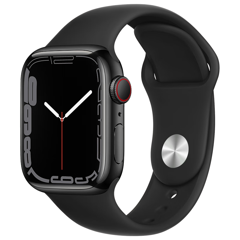 威千图 适用iwatch8/S7/6/5表带苹果手表表带运动硅胶apple watch SE/Ultra 44/45/49mm经典硅胶-黑色100035629575