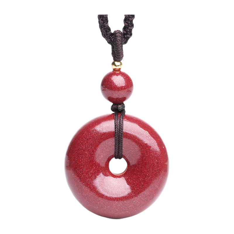 百亿补贴:金石灵 朱砂吊坠护身符平安扣情侣项链男生女生儿童宝宝蛇年本命年礼物 朱砂平安扣吊坠(大号)444元拍4件(合111元/件)