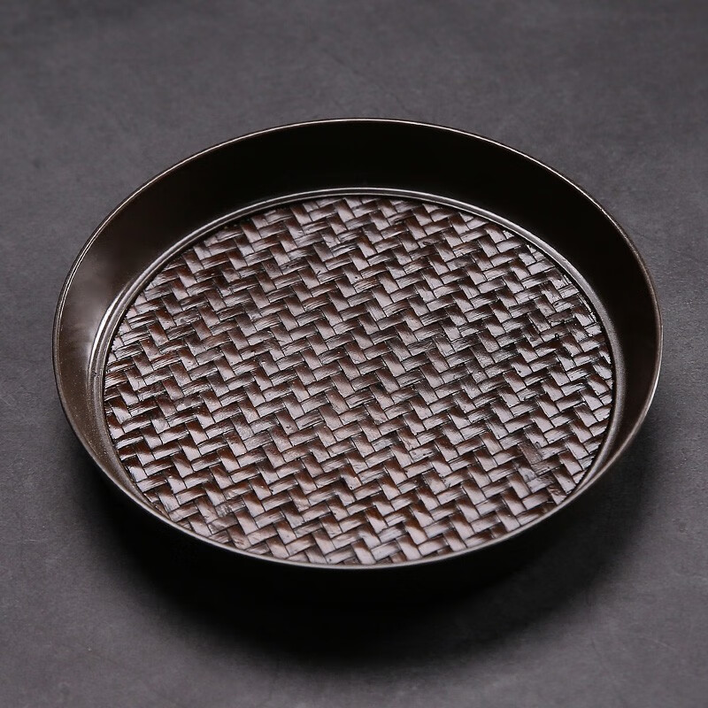 器酋 竹编壶承壶垫干泡台茶承紫砂壶养壶垫复古茶托日式茶具配件 编织