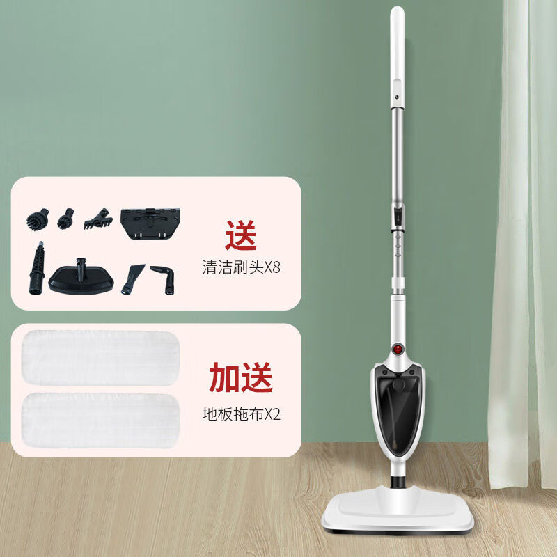 米家军高温蒸汽拖把厨房清洁擦地机家用电动拖把拖地机清洁机拖把家用 蒸汽拖把+2个拖布+多功能刷头