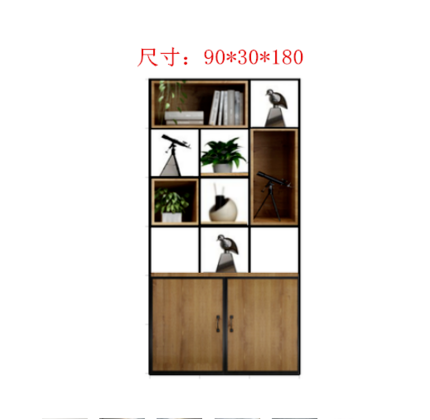 实木格子书架落地隔断书柜屏风创意时尚展示架储物书 尺寸90*30*180cm
