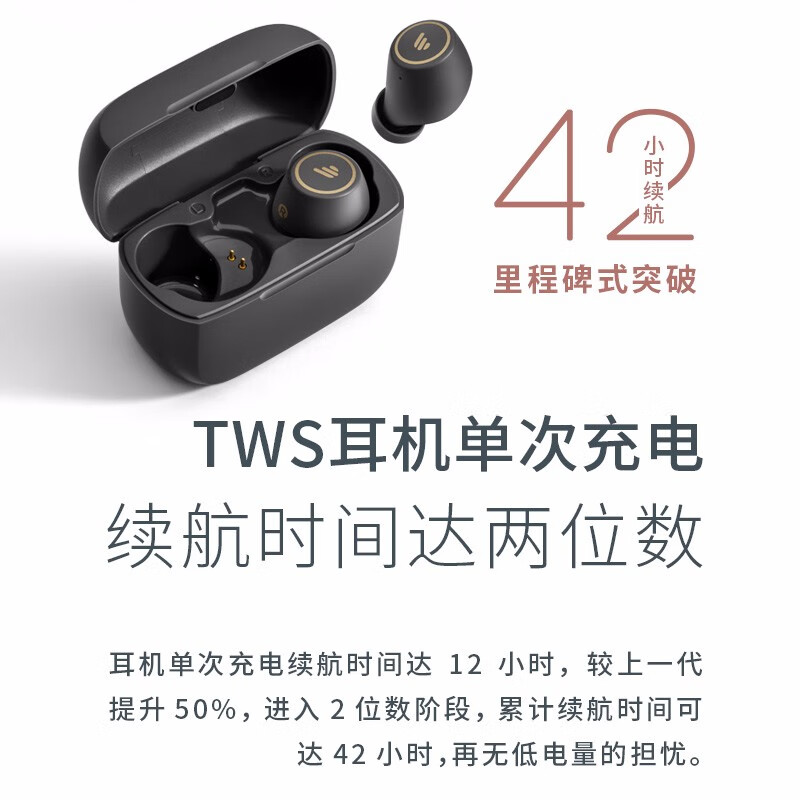 漫步者（EDIFIER）TWS1 Pro 真无线蓝牙耳机运动手机耳机通用苹果华为 