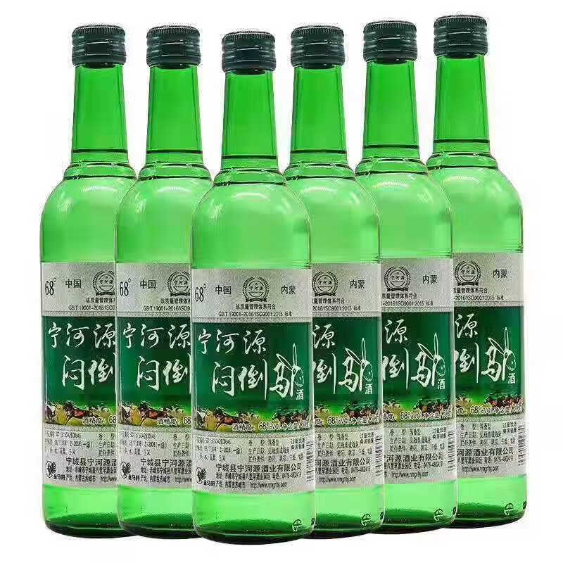 i新款内蒙古中国大陆地区闷倒驴68度纯粮食清香型整箱 宁河源闷倒驴6